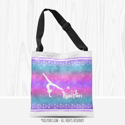 Personalized Starry Sky Gymnastics Tote Bag - Golly Girls