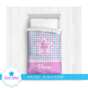 Pastel Gingham Dance Personalized Comforter Or Set