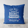 Working For Your Dreams Throw Pillow in Blue - Golly Girls